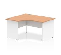 Impulse 1400 Left Crescent Oak White End Leg