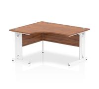 Impulse 1400 LH Desk Walnut White CBL