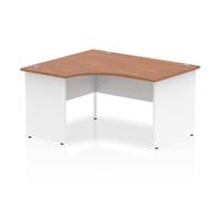 Impulse 1400 Left Crescent Walnut White End Leg