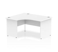 Impulse 1400mm Left Crescent Desk White Top Panel End Leg I003870