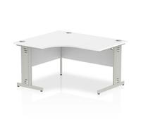 Impulse 1400 LH Desk White Silver CBL
