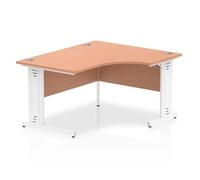 Impulse 1400 Right Crescent Beech White Cable Leg