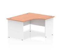 Impulse 1400 Right Crescent Beech White End Leg