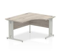 Impulse 1400 Right Crescent Grey Oak Silver Cable Leg