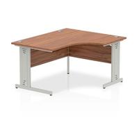 Impulse 1400 Right Crescent Walnut Silver Cable Leg