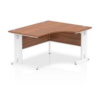 Impulse 1400 Right Crescent Walnut White Cable Leg