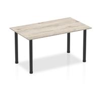 Impulse 1400 Table Grey Oak Black Leg
