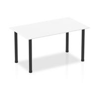 Impulse 1400 Table White Black Leg