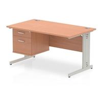 Dynamic Desk Impulse MI001769 Brown 1400 mm (W) x 800 mm (D) x 730 mm (H)