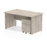 dynamic Ergonomic Desk Impulse IWSSP1452GRY Grey Oak 1400 mm x 800 mm x 730 mm