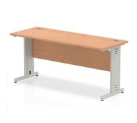 Impulse Cable Managed 1600 Left Hand Crescent Desk Maple Ref