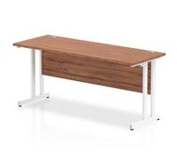 Impulse 1600x600 Walnut White Leg