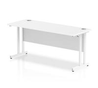 Impulse 1600/600 Rectangle White Cantilever Leg Desk White - MI002203