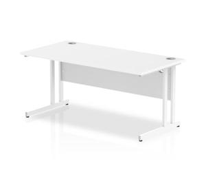 Impulse 1600/800 Rectangle White Cantilever Leg Desk White - MI002193