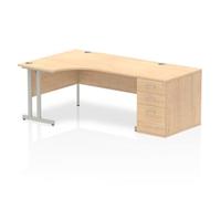 Impulse 1600mm Left Crescent Maple 800 Ped
