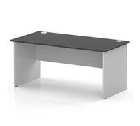 Impulse 1600 x 800 Office Desk Carbon Grey Top White Panel End Leg