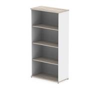 Impulse 1600mm Bookcase Grey Oak and White