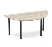 Impulse 1600 Semi Table Grey Oak Black Leg