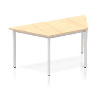 Impulse 1600mm Trapezium Maple Top Silver Box Frame Leg