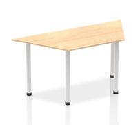 Impulse 1600mm Trapezium Maple Top Silver Post Leg