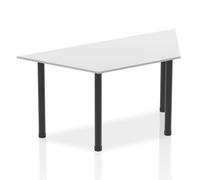 Impulse 1600mm Trapezium White Top Black Post Leg