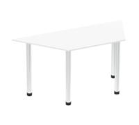 Impulse Bench 1600mm Trapezium White Top Chrome Post Leg