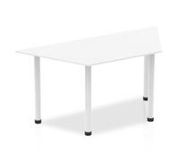 Impulse 1600mm Trapezium White Top White Post Leg