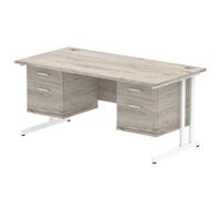 Dynamic Impulse W1600 x D800 x H730mm Straight Office Desk Cantilever