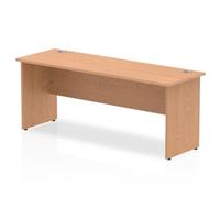 Impulse 1800/600 Rectangle Panel End Leg Desk Oak - MI002701