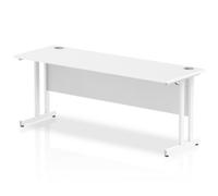 Impulse 1800/600 Rectangle White Cantilever Leg Desk White - MI002204