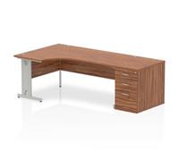 Impulse 1800 Left Hand Wire Managed Workstation 800 Pedestal