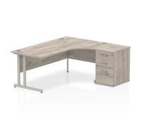 Impulse 1800mm Cantilever Right Crescent Desk Workstation
