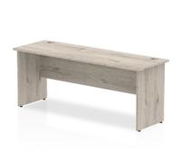 Impulse 1800 x 600mm Straight Desk Grey Oak Top Panel End Leg