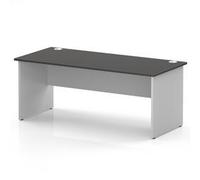 Impulse 1800 x 800 Office Desk Carbon Grey Top White Panel End Leg
