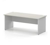 Impulse 1800 x 800 Office Desk Dove Grey Top White Panel End Leg