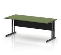 Impulse 1800 x 800 Office Desk Moss Green Top Black Cantilever Leg