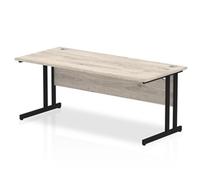 Impulse 1800x800 Grey Oak Black Leg