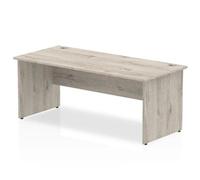 Impulse 1800 x 800mm Straight Desk Grey Oak Top Panel End Leg
