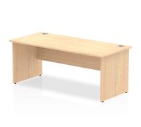 Impulse 1800 x 800mm Straight Office Desk Maple Top Panel End Leg