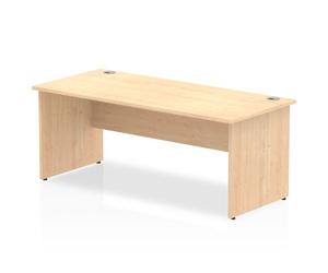 Impulse 1800 x 800mm Straight Office Desk Maple Top Panel End Leg