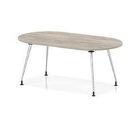 Impulse 1800mm Boardroom Table With Silver Leg Frame Grey Oak Top