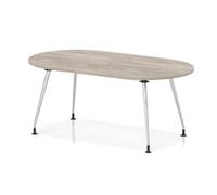 Impulse 1800mm Boardroom Table With Silver Leg Frame Grey Oak Top