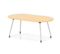 Impulse 1800mm Boardroom Table With Silver Leg Frame Maple Top