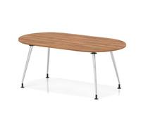 Impulse 1800mm Boardroom Table With Silver Leg Frame Walnut Top