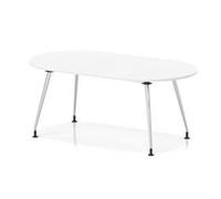 Impulse 1800mm Boardroom Table With Silver Leg Frame White Top