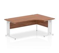 Impulse 1800 Left Crescent Walnut White Cable Leg