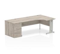 Impulse 1800 Right Crescent Grey Oak Cable Leg 800Ped