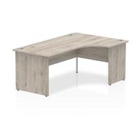 Impulse 1800mm Right Crescent Desk Grey Oak Top Panel End Leg I003140