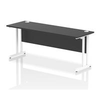 Impulse 1800 x 600mm Straight Office Desk - Black Top