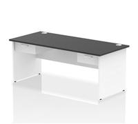 Impulse 1800x800 Desk Black/White Panel End 2x1 Drawer Fixed Ped